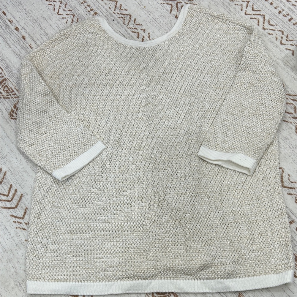 Sud express Cream & gold Women's Sweater